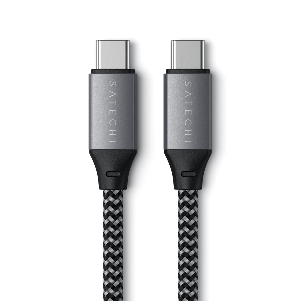 Satechi Cable de charge 2m • Type-C vers Type-C 100W • Gris Sidéral