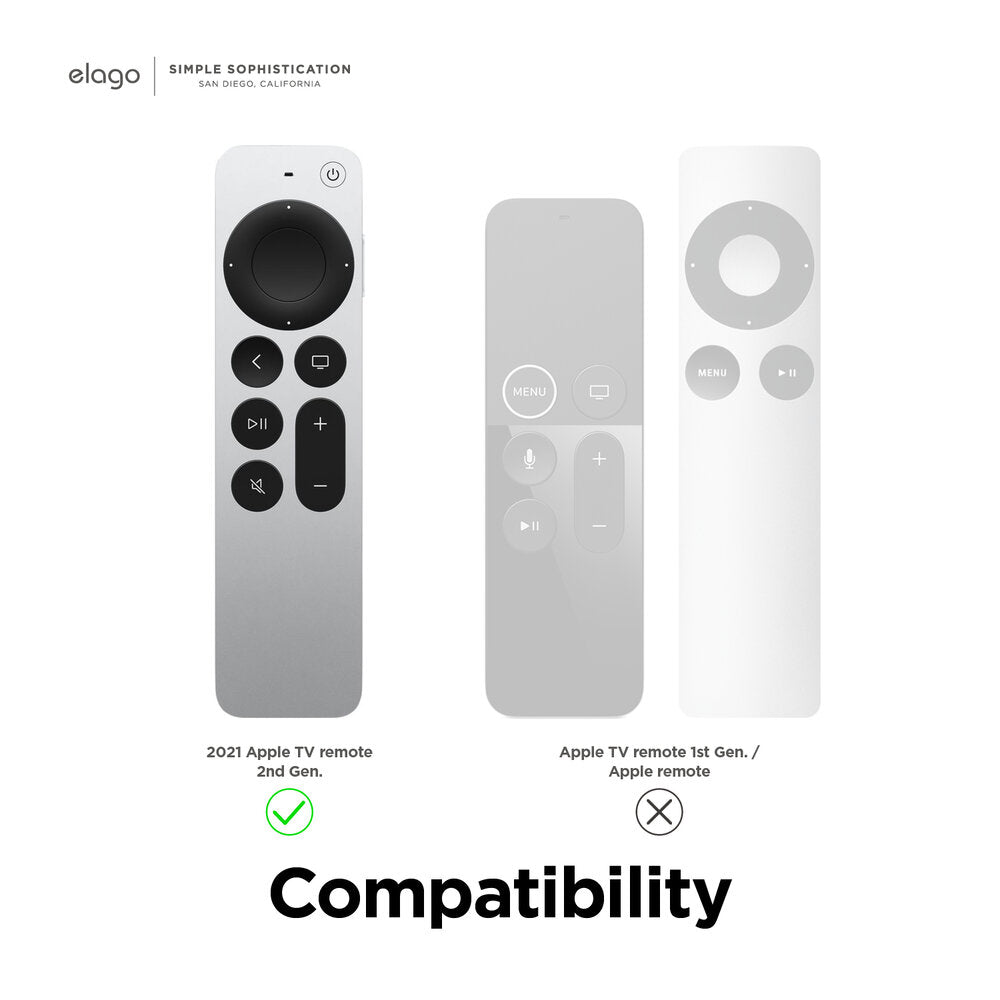 ELAGO R4 • Etui pour télécommande Apple TV Remote 1st gen • Gris clair