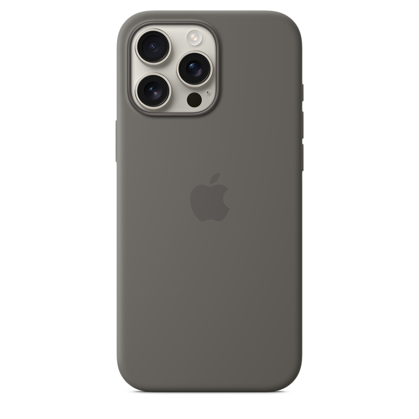 Coque en silicone avec MagSafe pour iPhone 16 Pro Max - Gris minéral