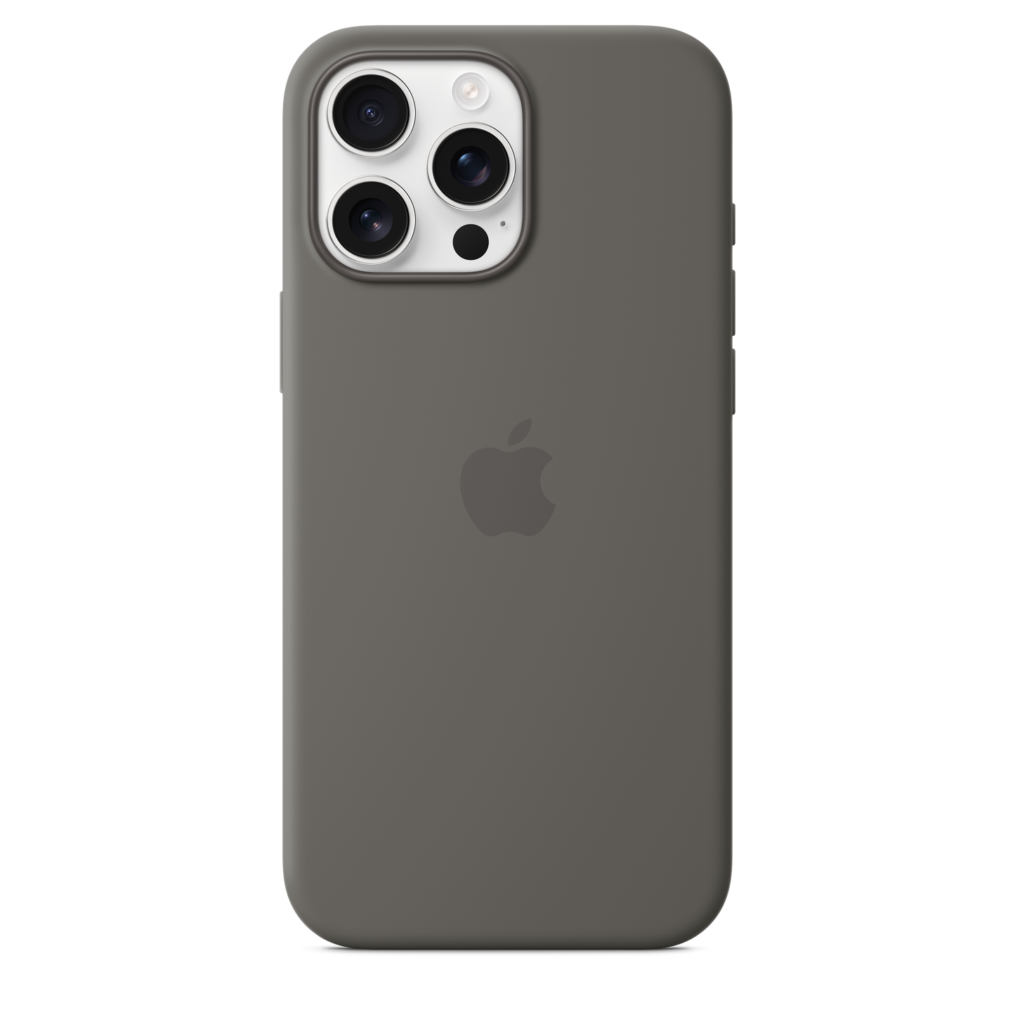 Coque en silicone avec MagSafe pour iPhone 16 Pro Max - Gris minéral