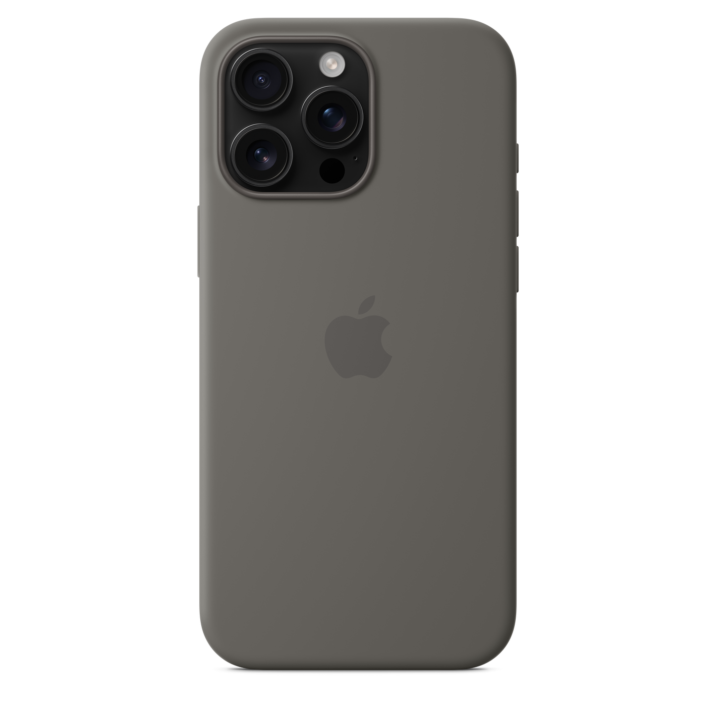 Coque en silicone avec MagSafe pour iPhone 16 Pro Max - Gris minéral