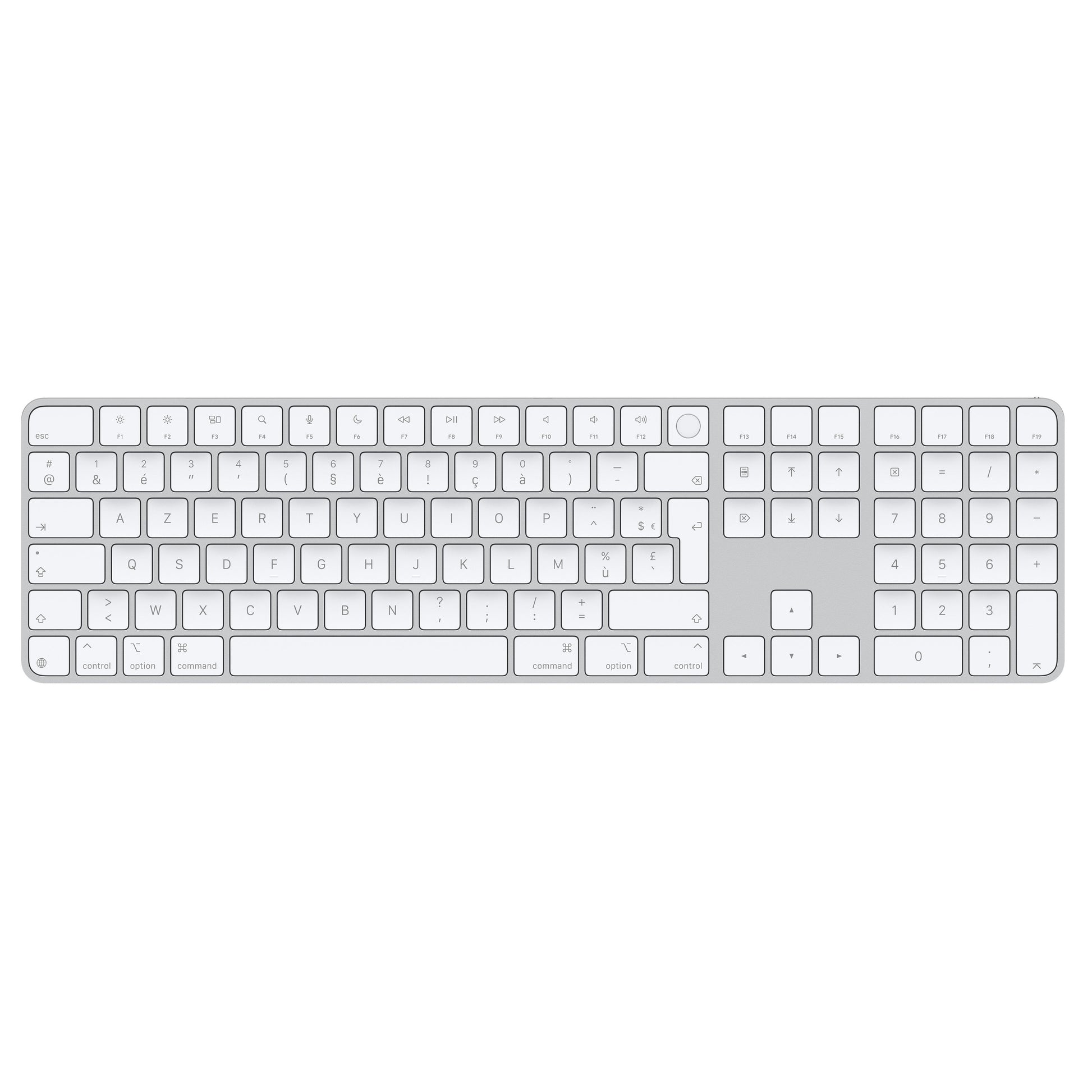 Apple Magic Keyboard Numérique avec Touch ID • Français • Blanc (USB-C)