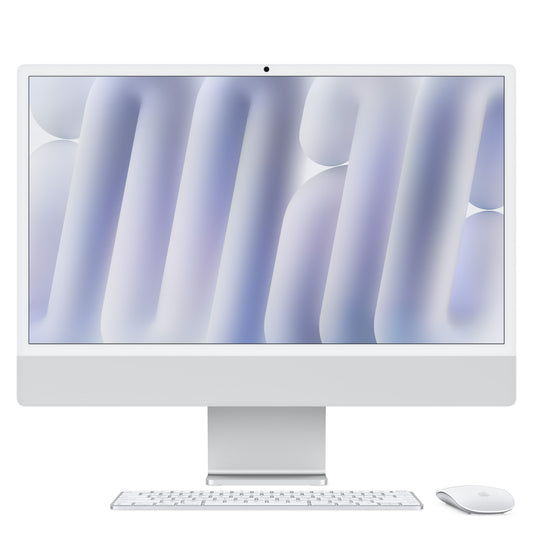iMac 24 pouces avec écran Retina 4,5K: Puce Apple M4 avec CPU 10 cœurs et GPU 10 cœurs, 256 Go SSD - Argent