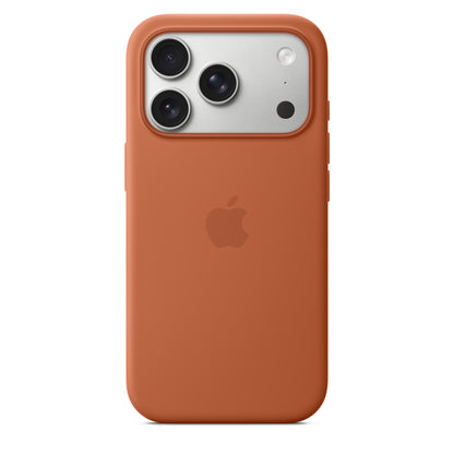 Coque en silicone avec MagSafe pour iPhone 17 Pro - Terracotta