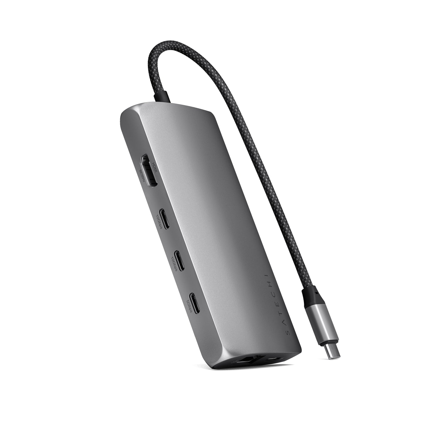 Satechi • Adaptateur USB‑C Multi‑port 8K avec Ethernet V3 • Gris Sidéral