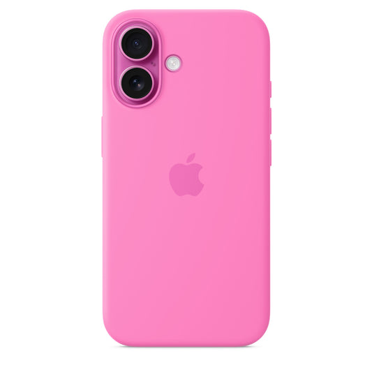 Apple Coque en silicone avec MagSafe pour iPhone 16 - Pivoine