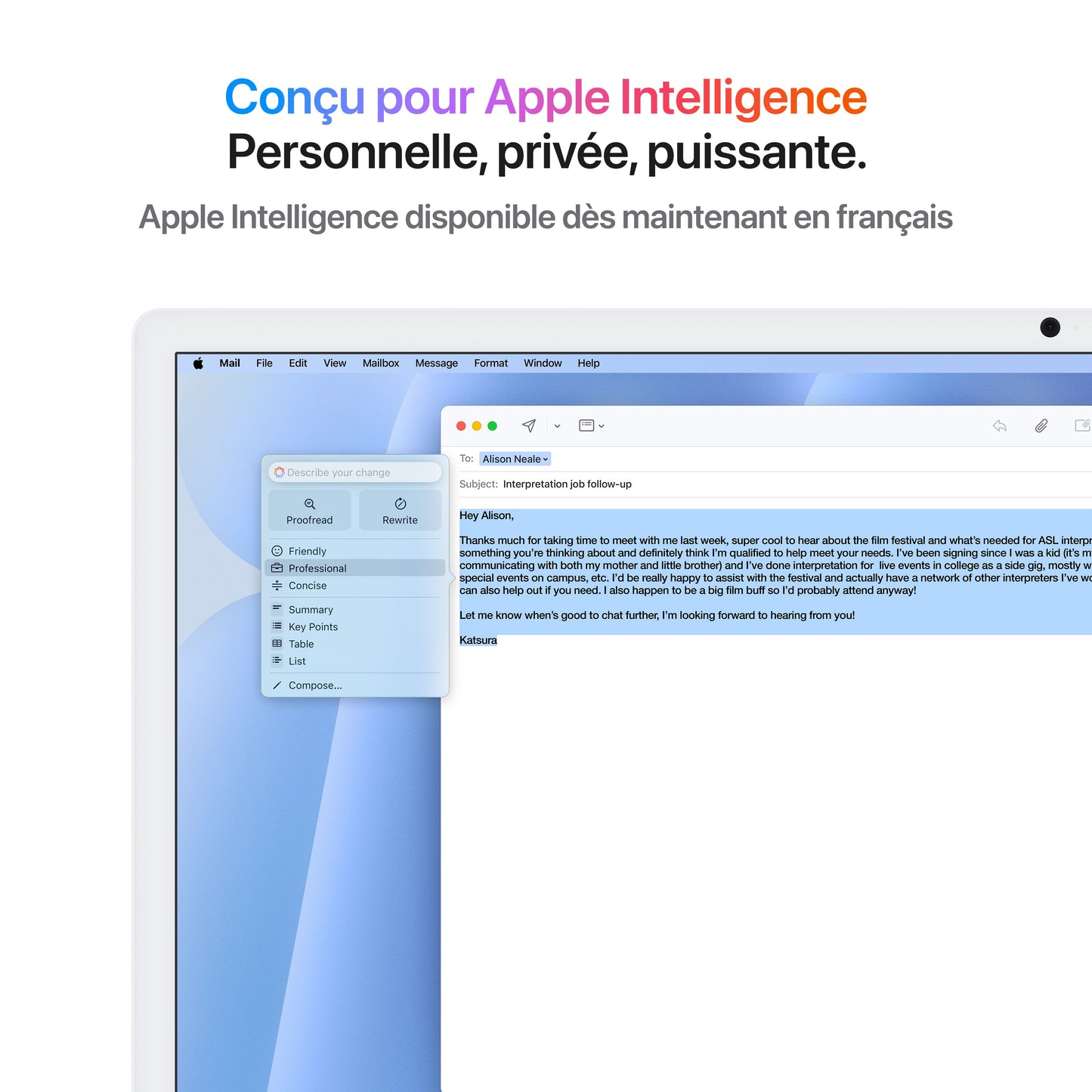 iMac 24 pouces avec écran Retina 4,5K: Puce Apple M4 avec CPU 8 cœurs et GPU 8 cœurs, 256 Go SSD - Bleu