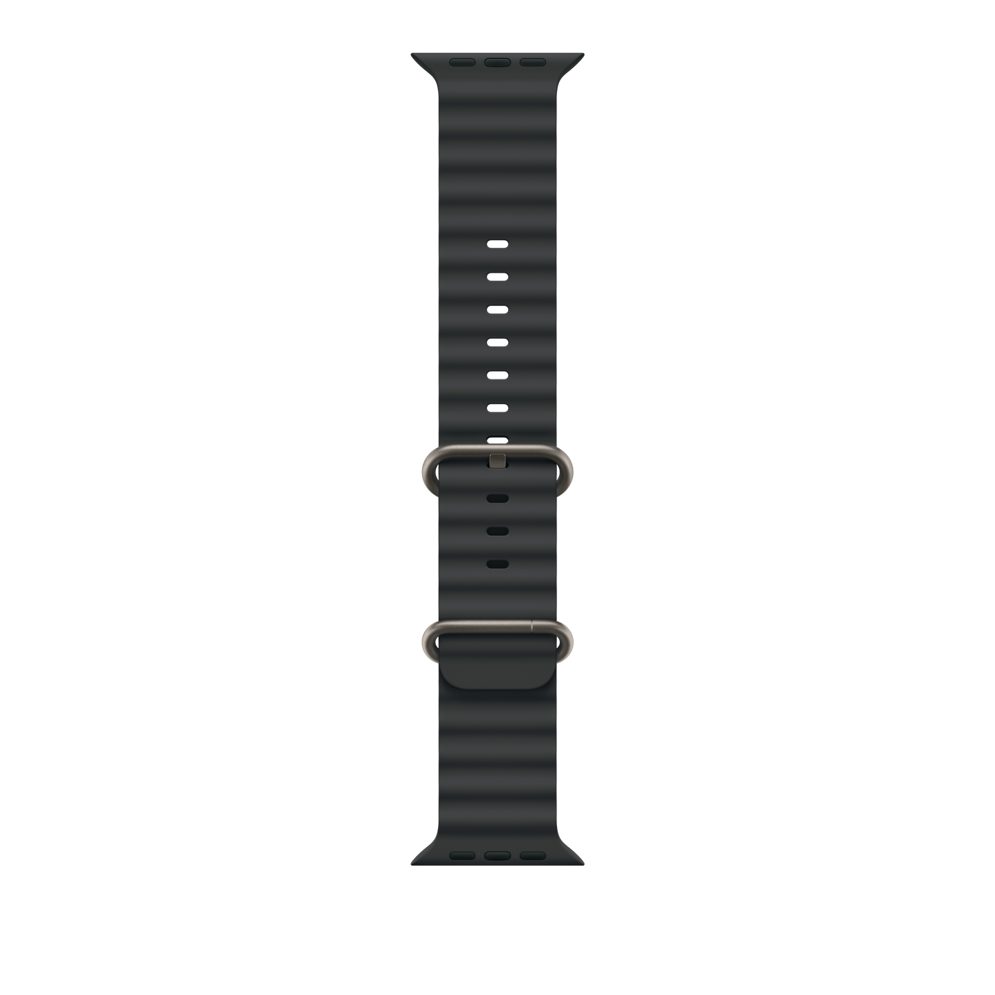 Bracelet Océan noir 49 mm - Finition titane naturel