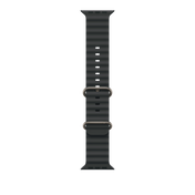 Bracelet Océan noir 49 mm - Finition titane naturel