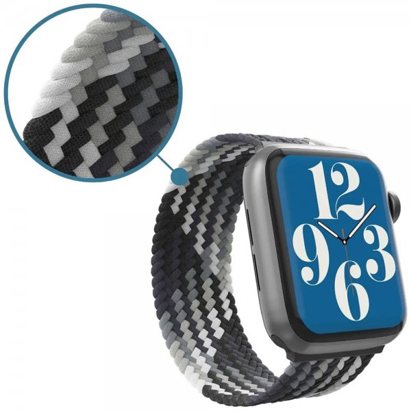 Gear4 Bracelet tressé pour Apple Watch • 42/44/45 • Gris • L