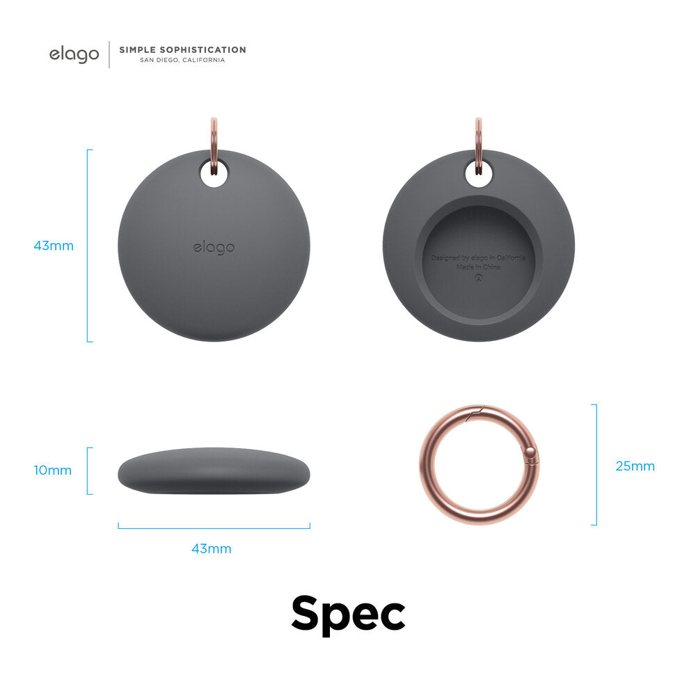 ELAGO Porte-clés pour AirTag • Gris foncé