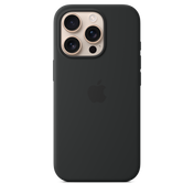 Coque en silicone avec MagSafe pour iPhone 16 Pro - Noir