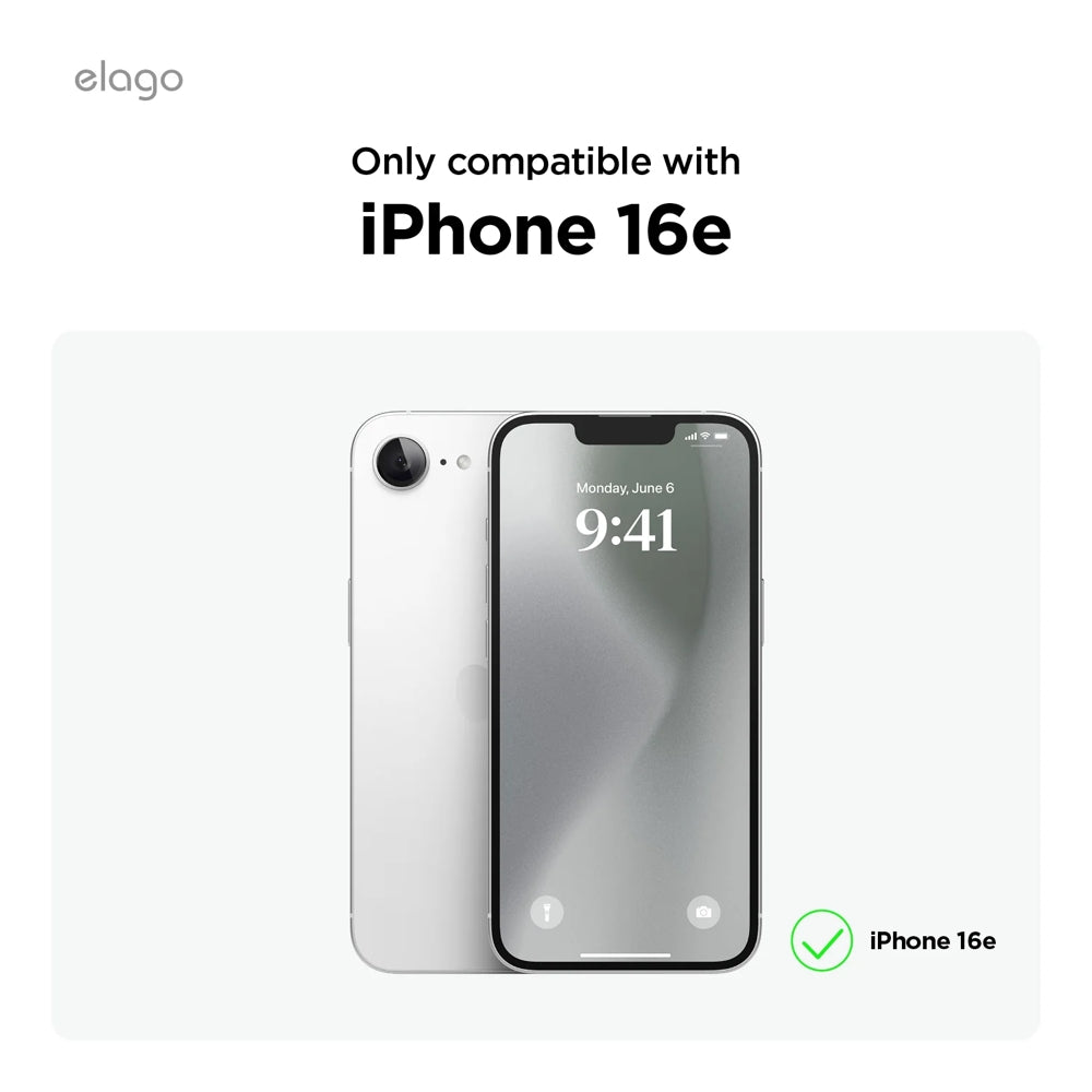 Elago Coque Silicone Magsafe pour iPhone 16e • Noir
