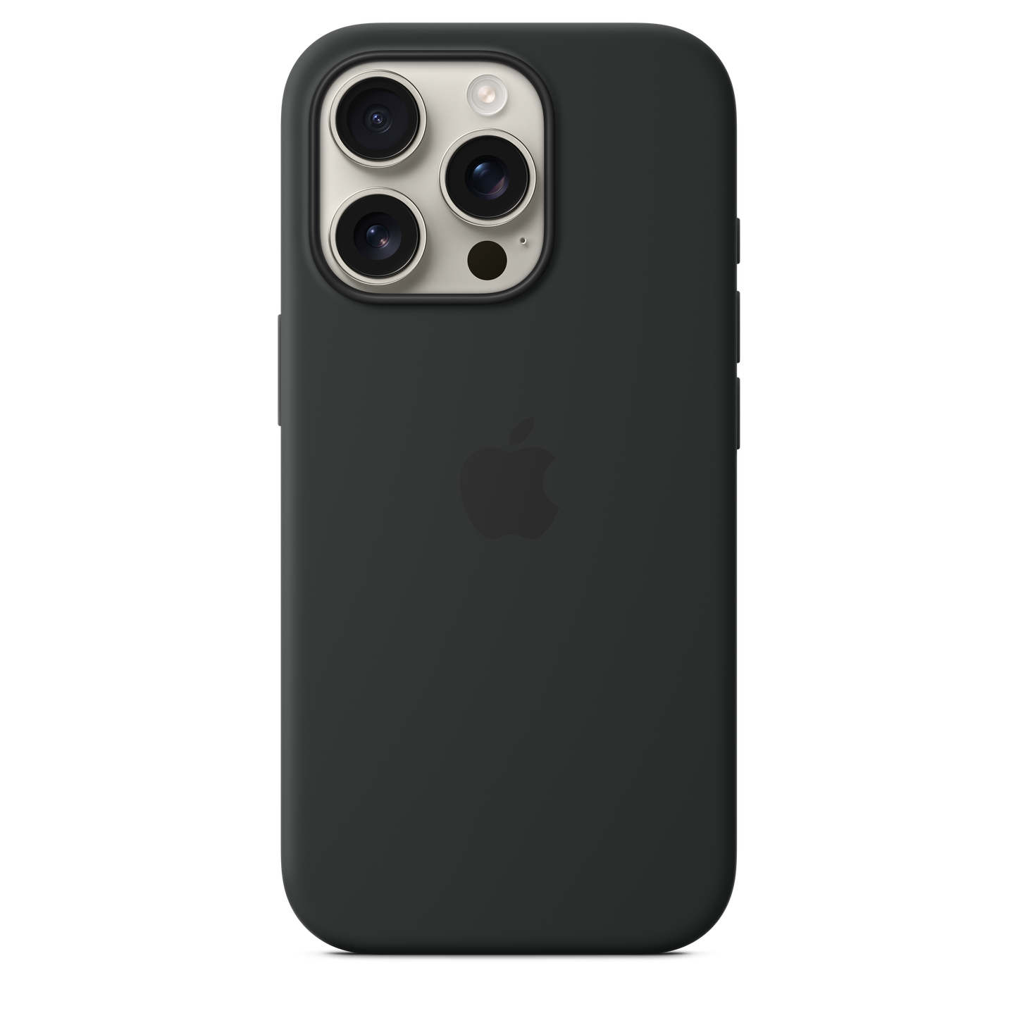 Coque en silicone avec MagSafe pour iPhone 16 Pro - Noir