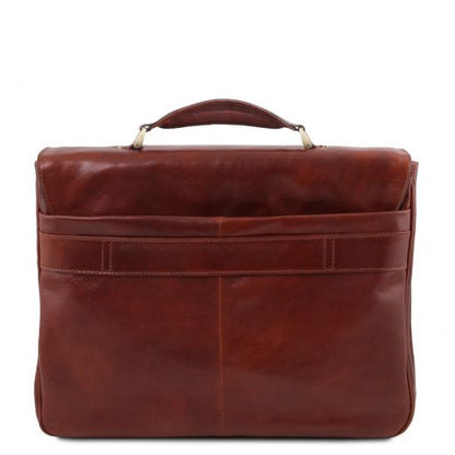 Tuscany Leather Alessandria Laptop Briefcase • 14" • Brun Foncé