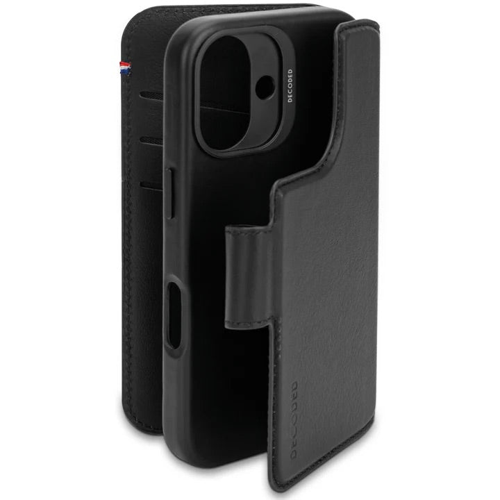 Decoded • Etui Portefeuille amovible pour iPhone 16 Plus • Noir