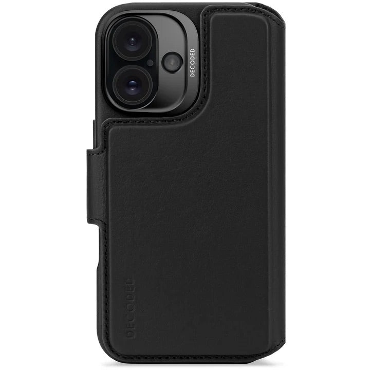 Decoded • Etui Portefeuille amovible pour iPhone 16 Plus • Noir