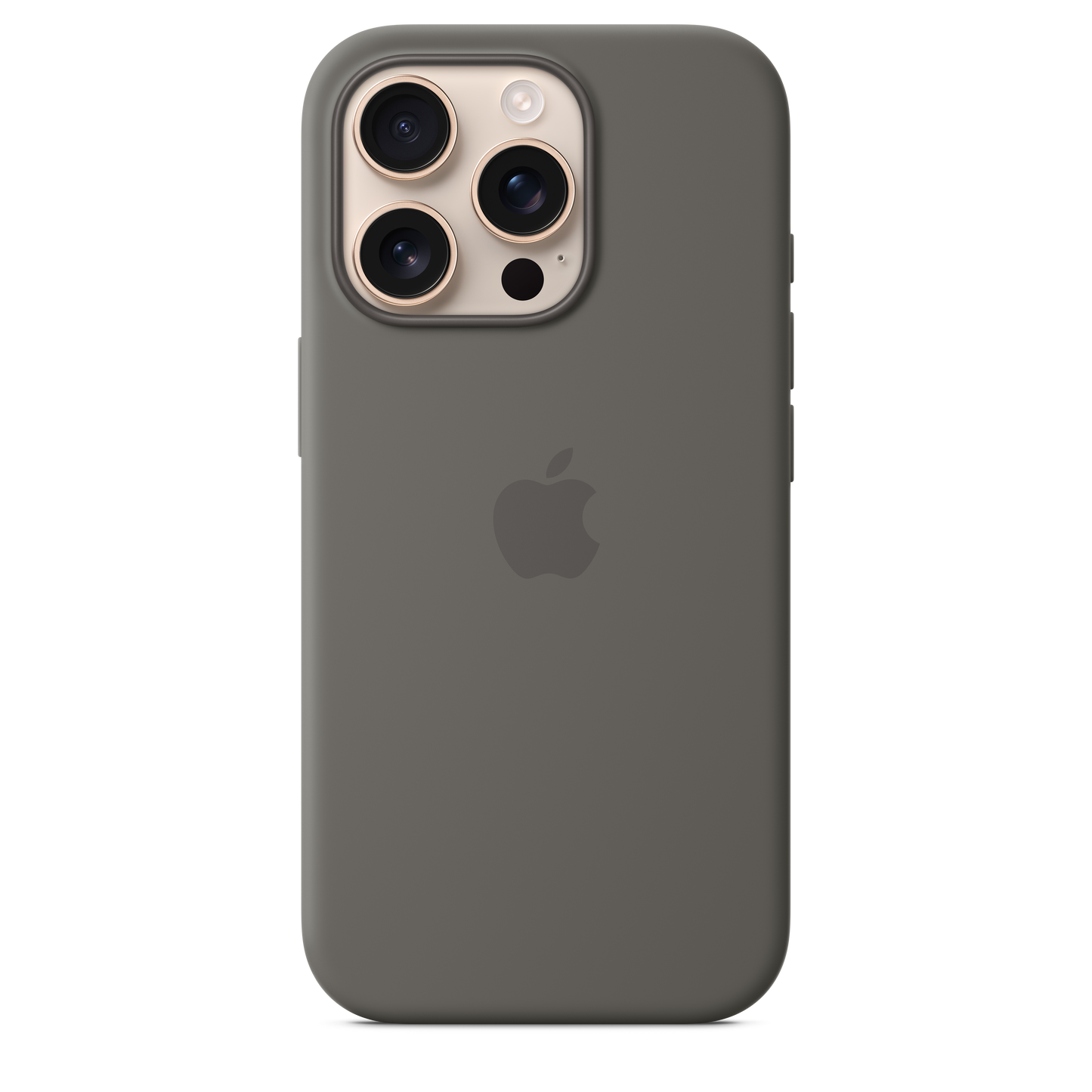 Coque en silicone avec MagSafe pour iPhone 16 Pro - Gris minéral