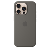 Coque en silicone avec MagSafe pour iPhone 16 Pro - Gris minéral