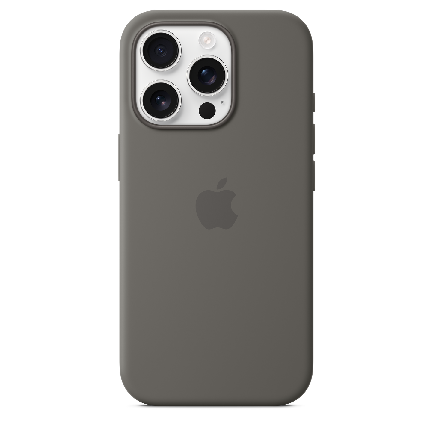 Coque en silicone avec MagSafe pour iPhone 16 Pro - Gris minéral