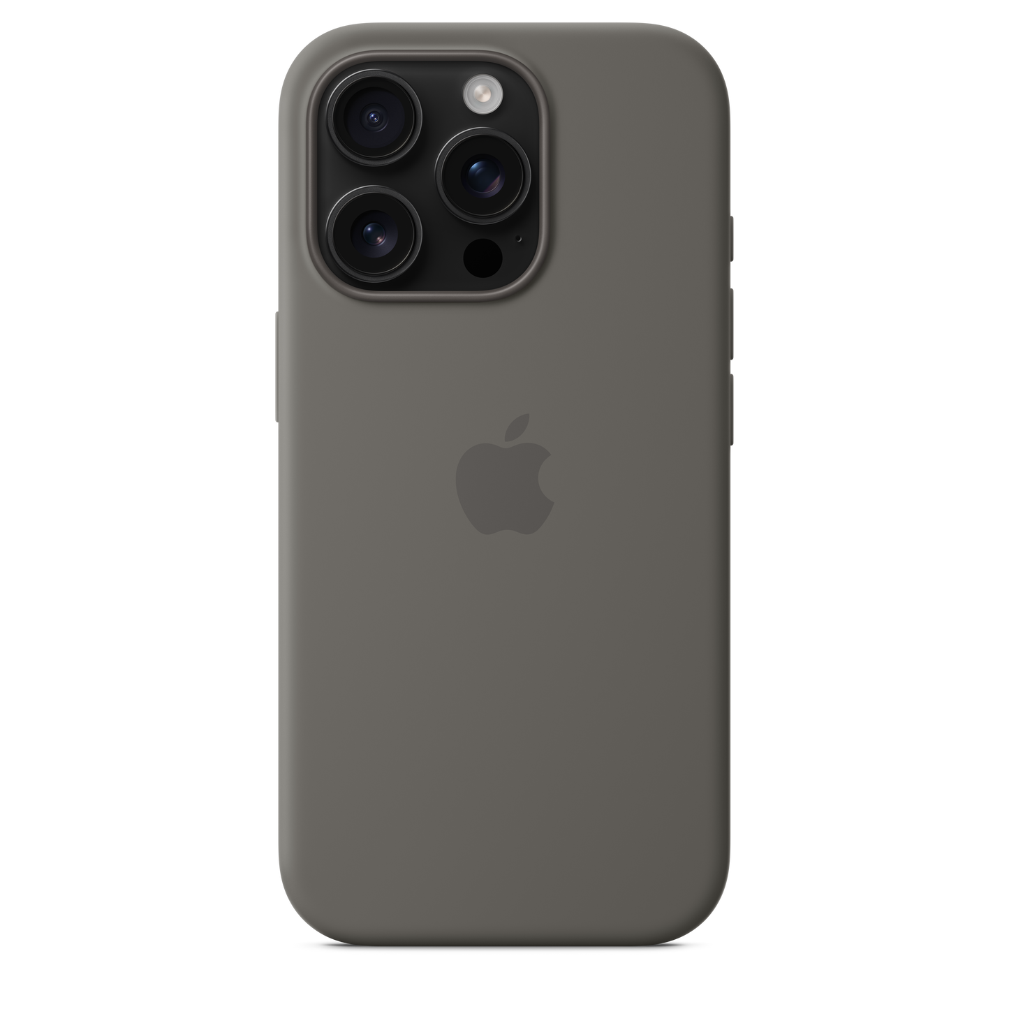 Coque en silicone avec MagSafe pour iPhone 16 Pro - Gris minéral