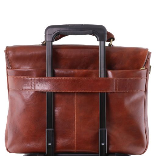 Tuscany Leather Alessandria Laptop Briefcase • 14" • Brun Foncé