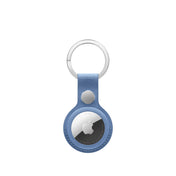 Porte‑clés en tissage fin AirTag – Bleuet