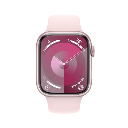 Apple Watch Series 9 • 45mm Rose • Bracelet Sport Rose M/L