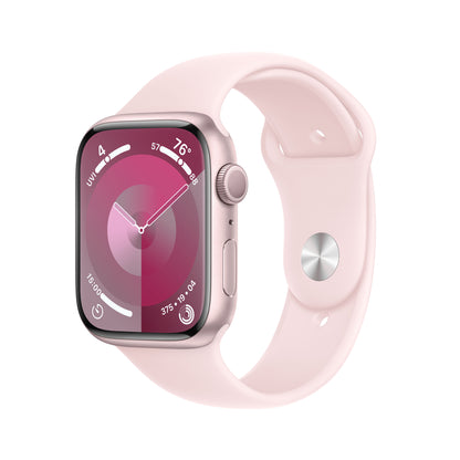 Apple Watch Series 9 • 45mm Rose • Bracelet Sport Rose M/L