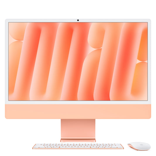 iMac 24 pouces avec écran Retina 4,5K: Puce Apple M6 avec CPU 10 cœurs et GPU 10 cœurs, Verre standard, 16 Go ,256 Go SSD - Orange