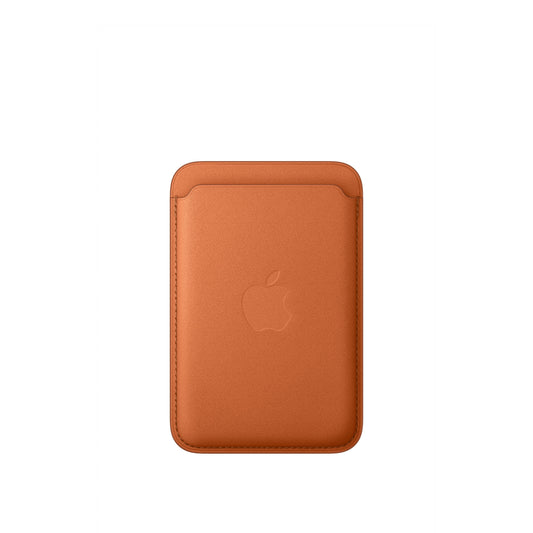 Porte-cartes en tissage fin pour iPhone avec MagSafe - Roux orangé