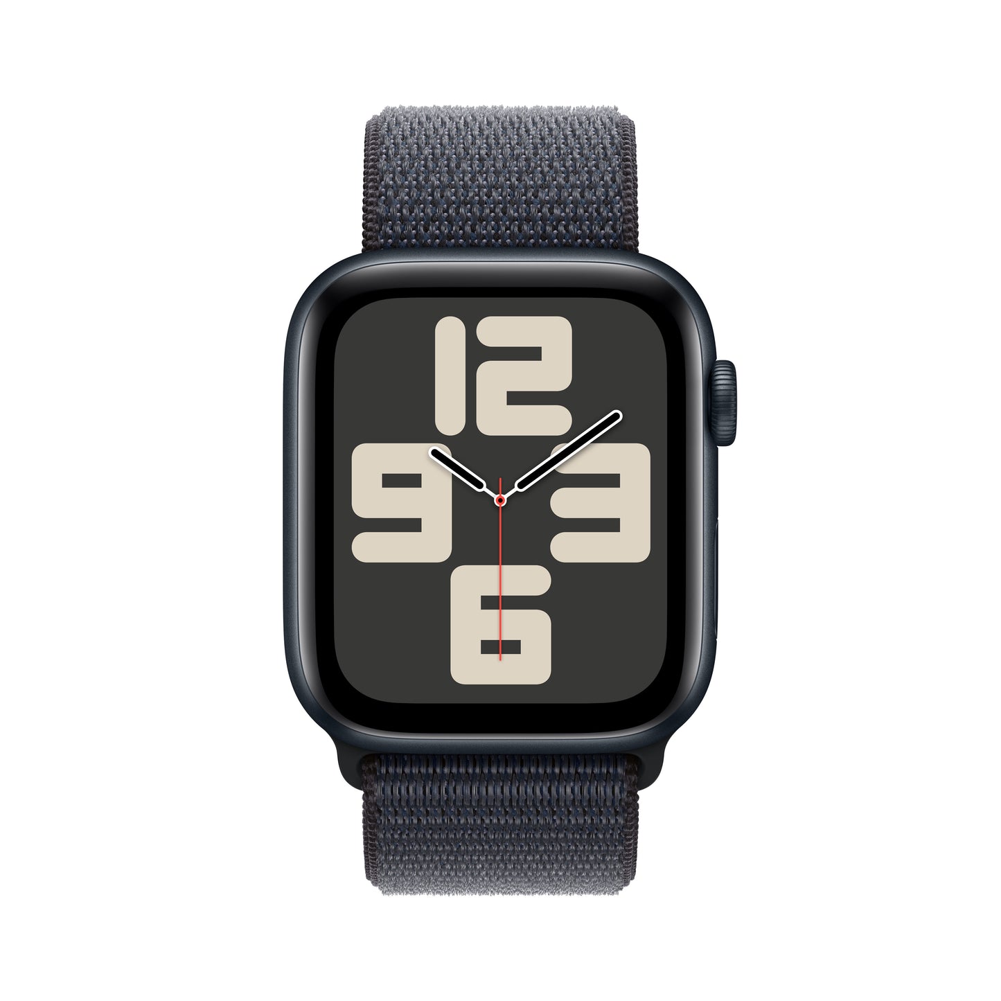 Apple Watch SE (2ème gén) • 44mm Minuit • Boucle Encre Violette