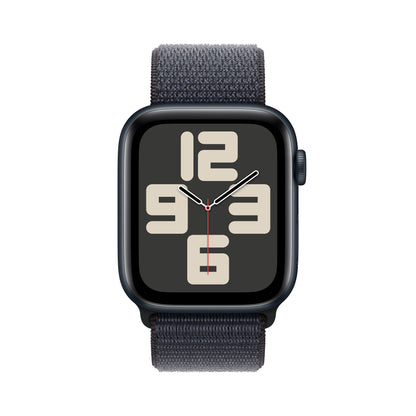 Apple Watch SE (2ème gén) • 44mm Minuit • Boucle Encre Violette