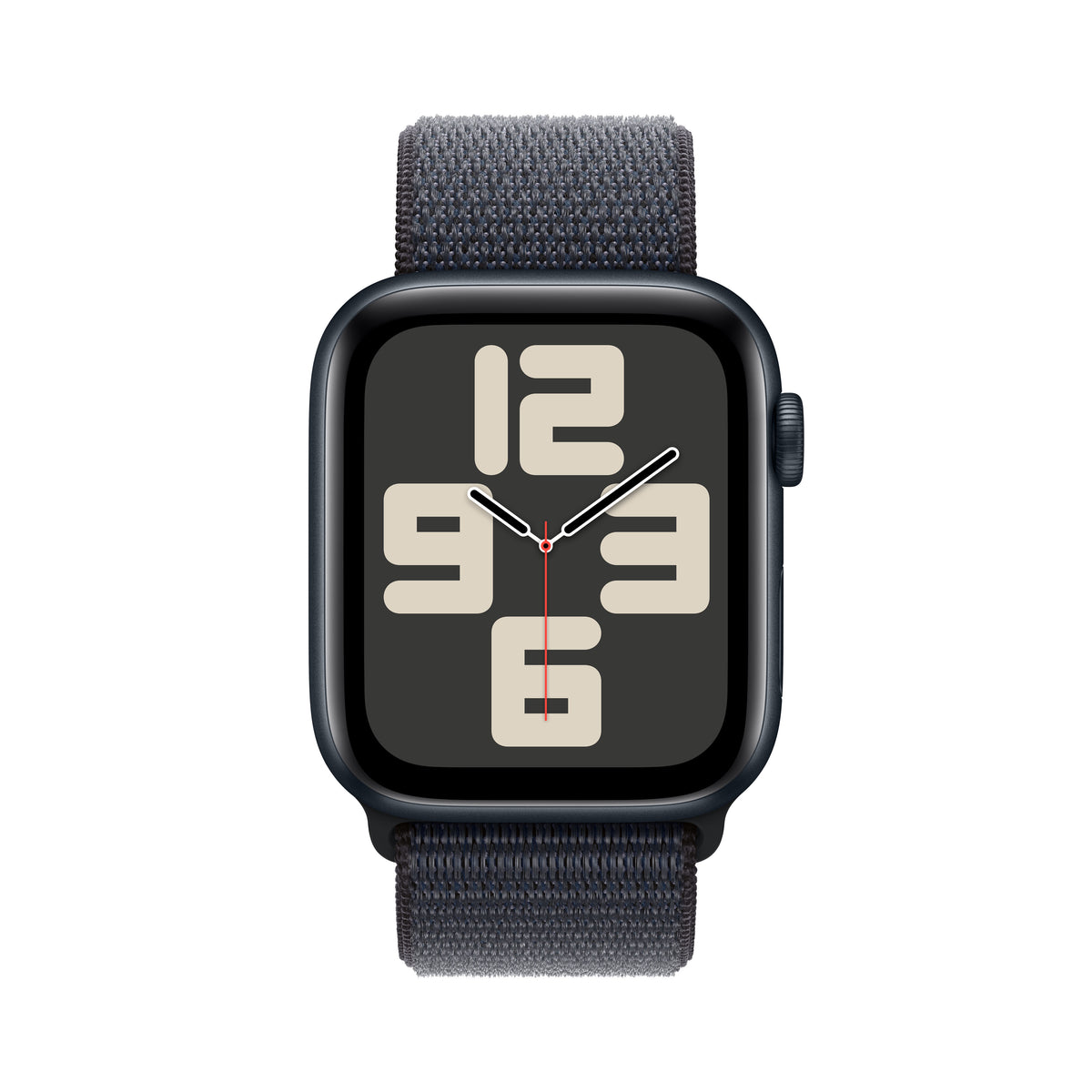 Apple Watch SE (2ème gén) • 44mm Minuit • Boucle Encre Violette