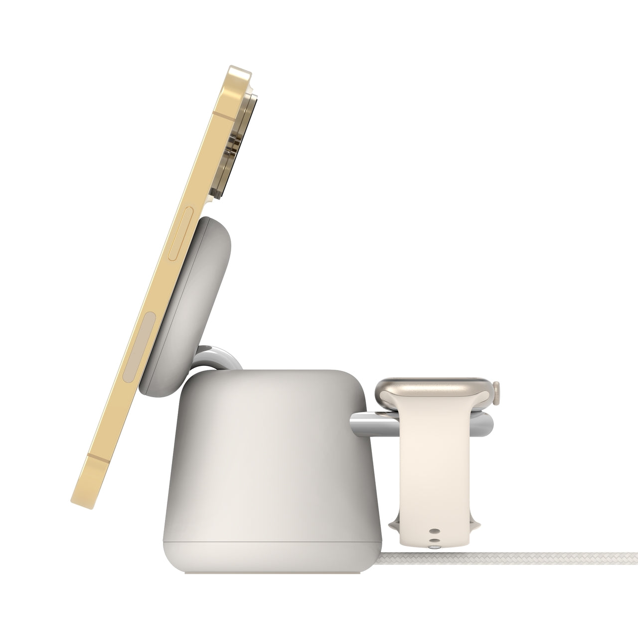 Belkin • BoostCharge Pro Station de recharge 2‑en‑1 avec MagSafe • Sable