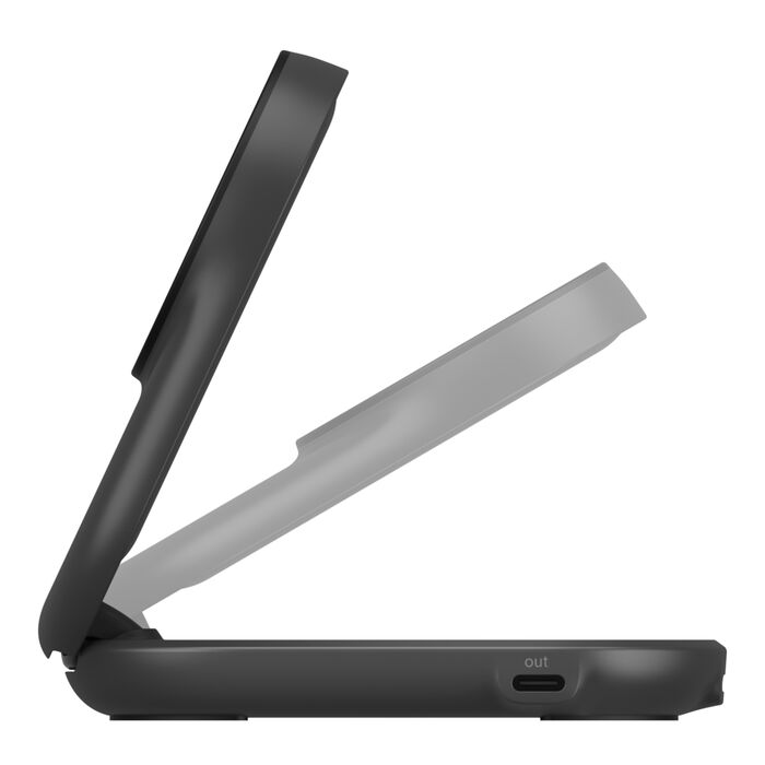 Belkin • Socle de recharge 2‑en‑1 UltraCharge avec Qi2 • 25 W • Noir