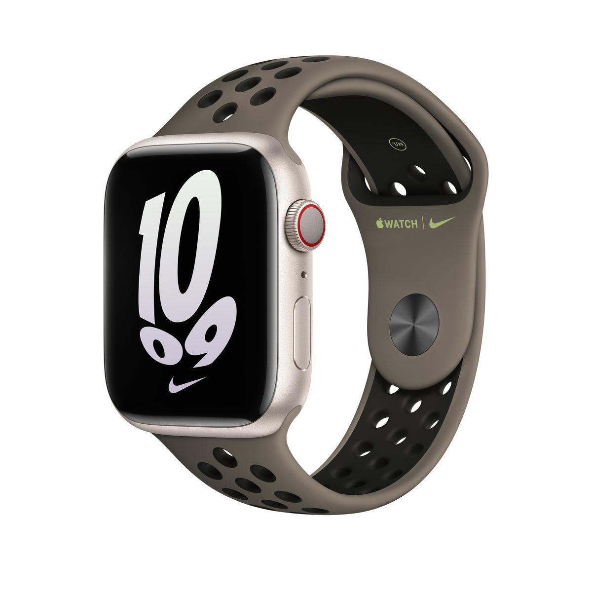 Apple Sport Band Nike 45mm • Gris Olive / Noir
