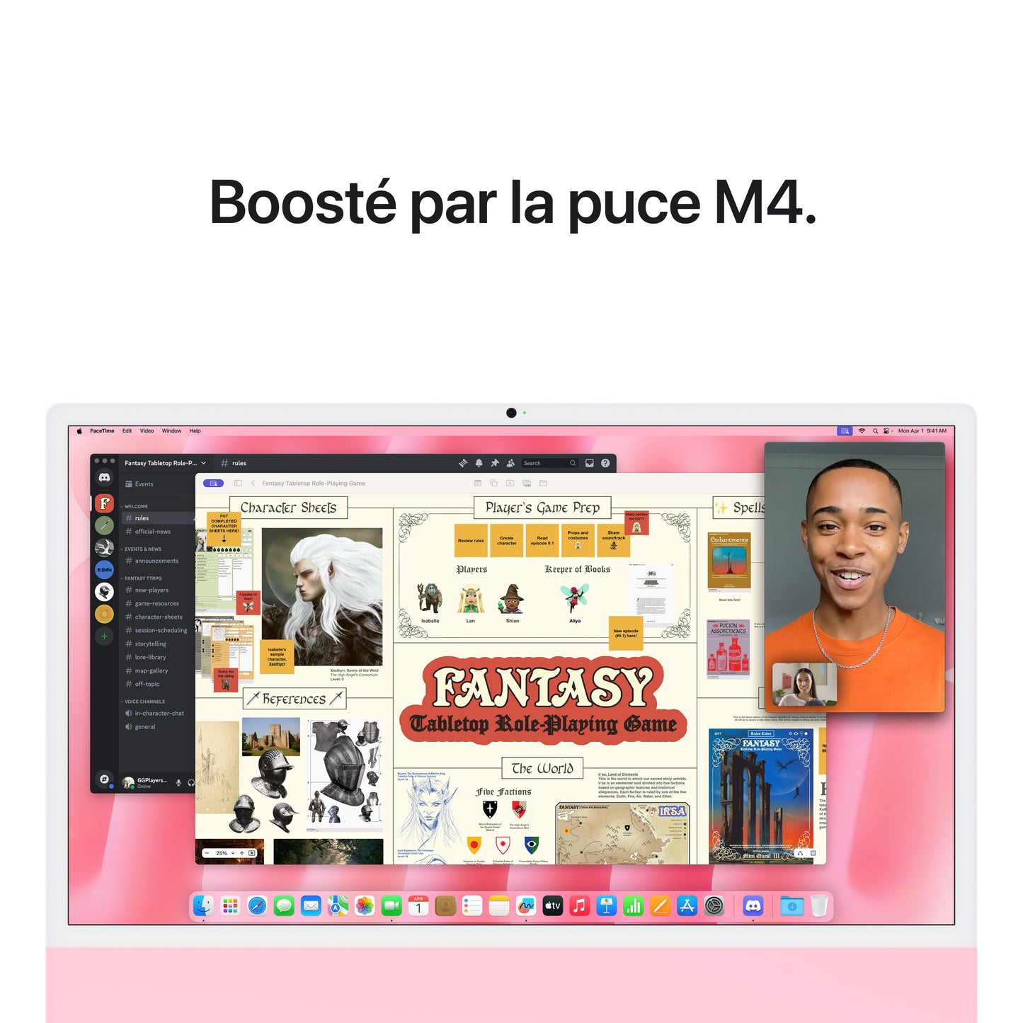 iMac 24" M4 8C/16GB/256GB/GPU8C • Suisse-Français • Touch Num • Rose