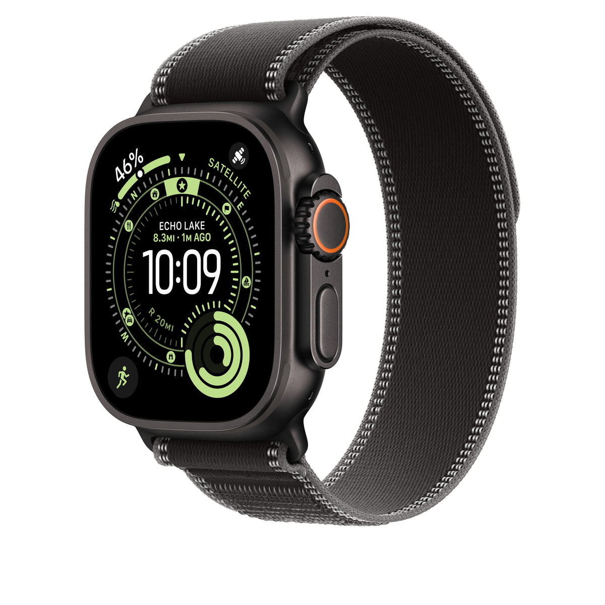 Boucle Trail noir/charbon 49 mm - M/L - Finition titane noir