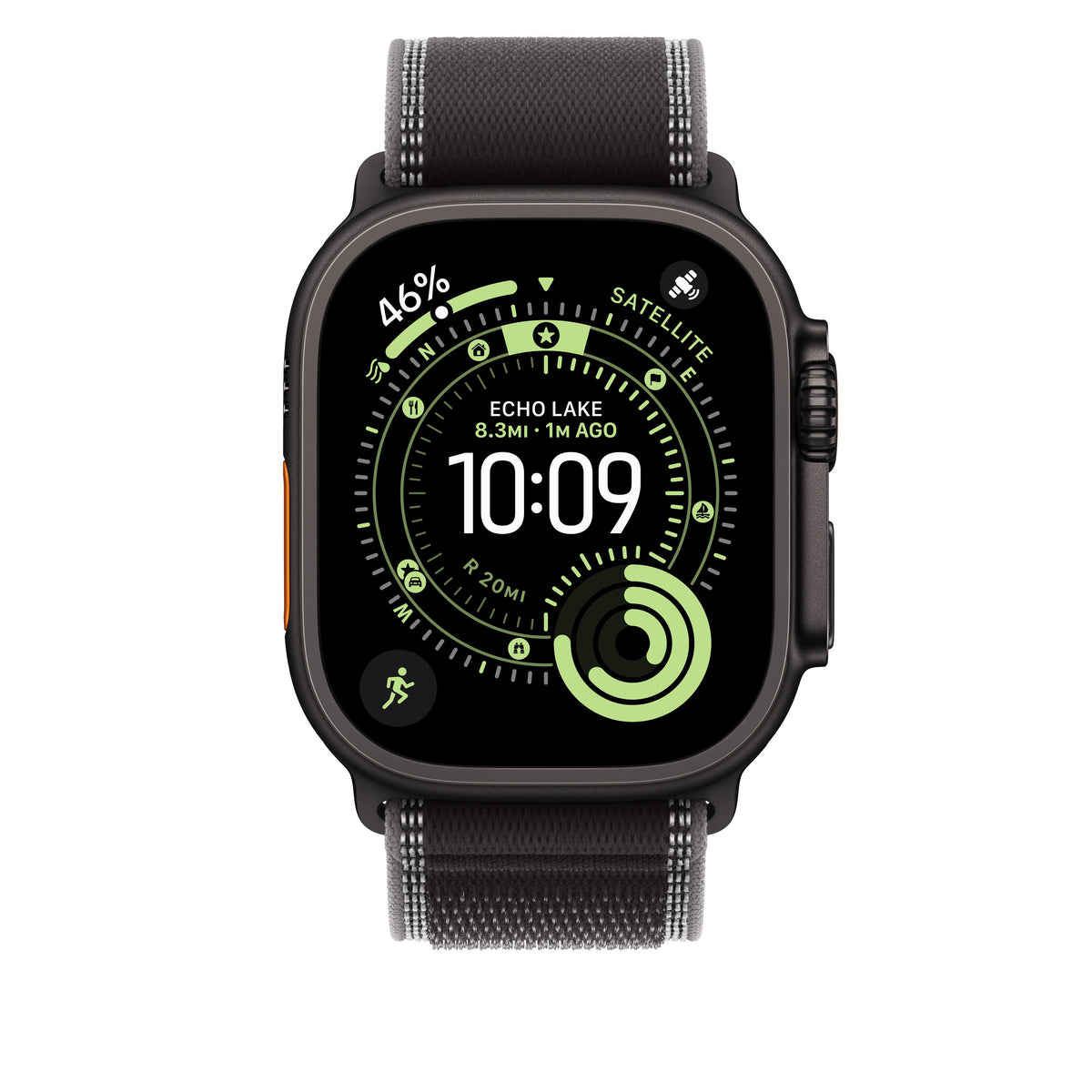Boucle Trail noir/charbon 49 mm - M/L - Finition titane noir
