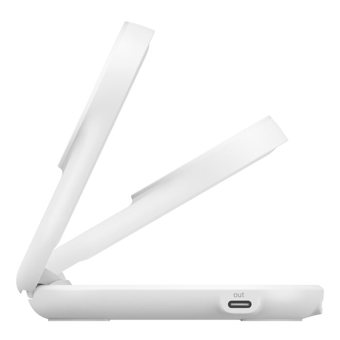 Belkin • Socle de recharge 2‑en‑1 UltraCharge avec Qi2 • 25 W • Blanc