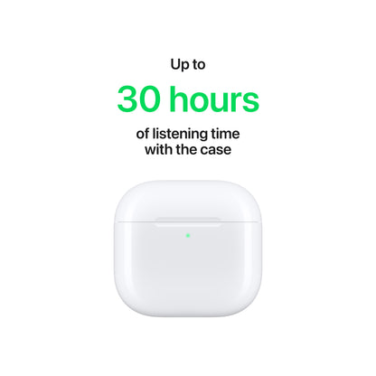 Apple AirPods 4ème génération avec annulation du bruit.