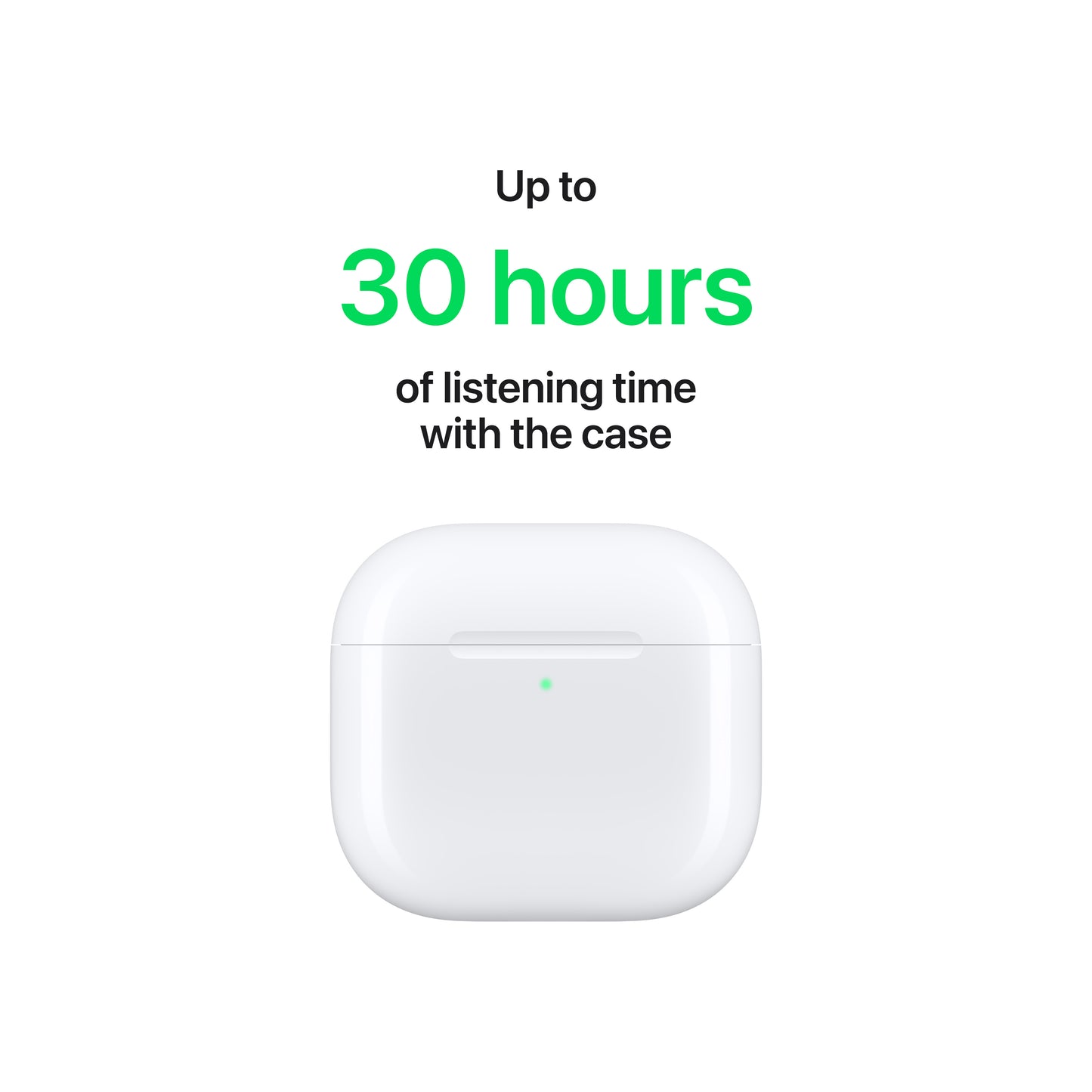 Apple AirPods 4ème génération avec annulation du bruit.