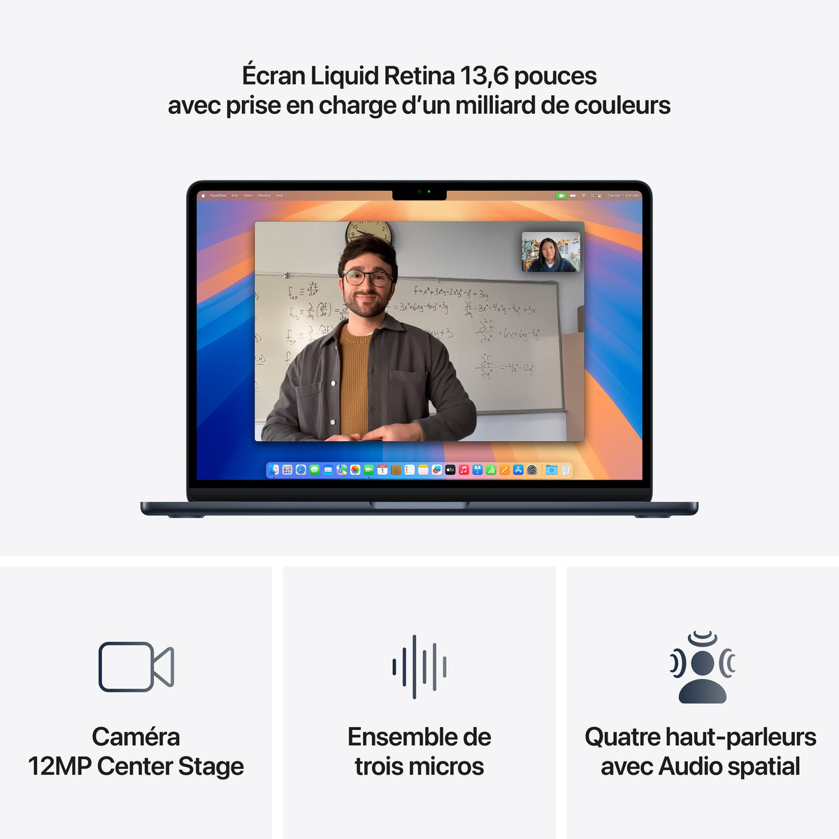 MacBook Air 13 pouces: Puce Apple M4 avec CPU 10 cœurs et GPU 10 cœurs, 512 Go SSD - Minuit