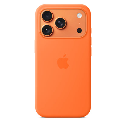 Coque en silicone avec MagSafe pour iPhone 17 Pro - Orange