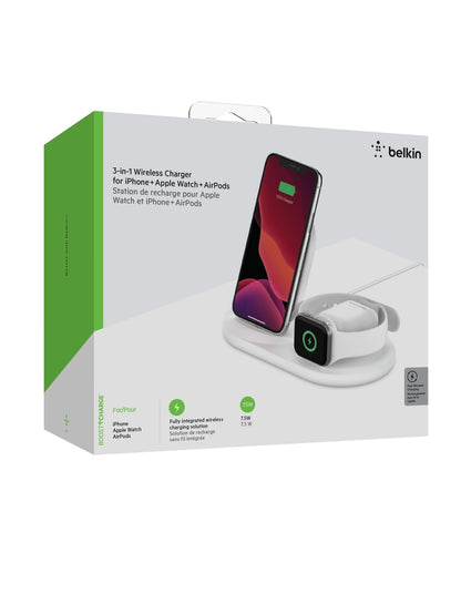 Belkin Wireless Boost Charge 3 in 1 • Blanc
