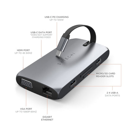 Satechi Adaptateur On-the-Go Multiport USB-C