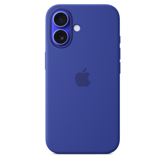 Coque en silicone avec MagSafe pour iPhone 16 - Outremer