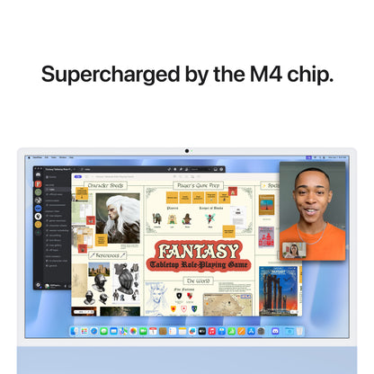 iMac 24" M4 10C/16GB/256GB/GPU10C/Gbit • Suisse-Français • Touch Num • Bleu