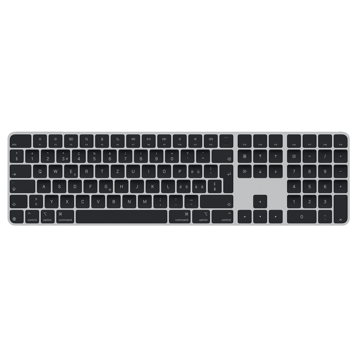 Magic Keyboard avec Touch ID et pavé numérique pour les Mac avec puce Apple - Suisse - Touches noires